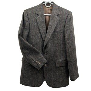 IMPERIAL by HAGGAR Vintage Men's 100% Wool Blazer Size‎ 42R Brown Herringbone
